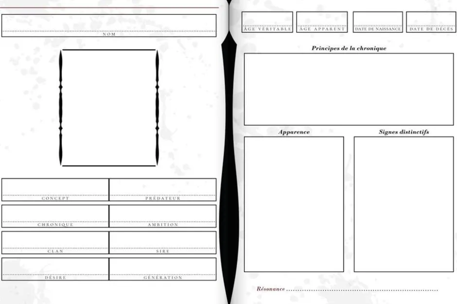 Vampire la Mascarade V5 : Le journal du personnage