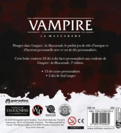 Vampire La Mascarade V5 : Set de dés