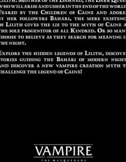 Vampire The Masquerade 5th Edition: Revelations of the Dark Mother VO
